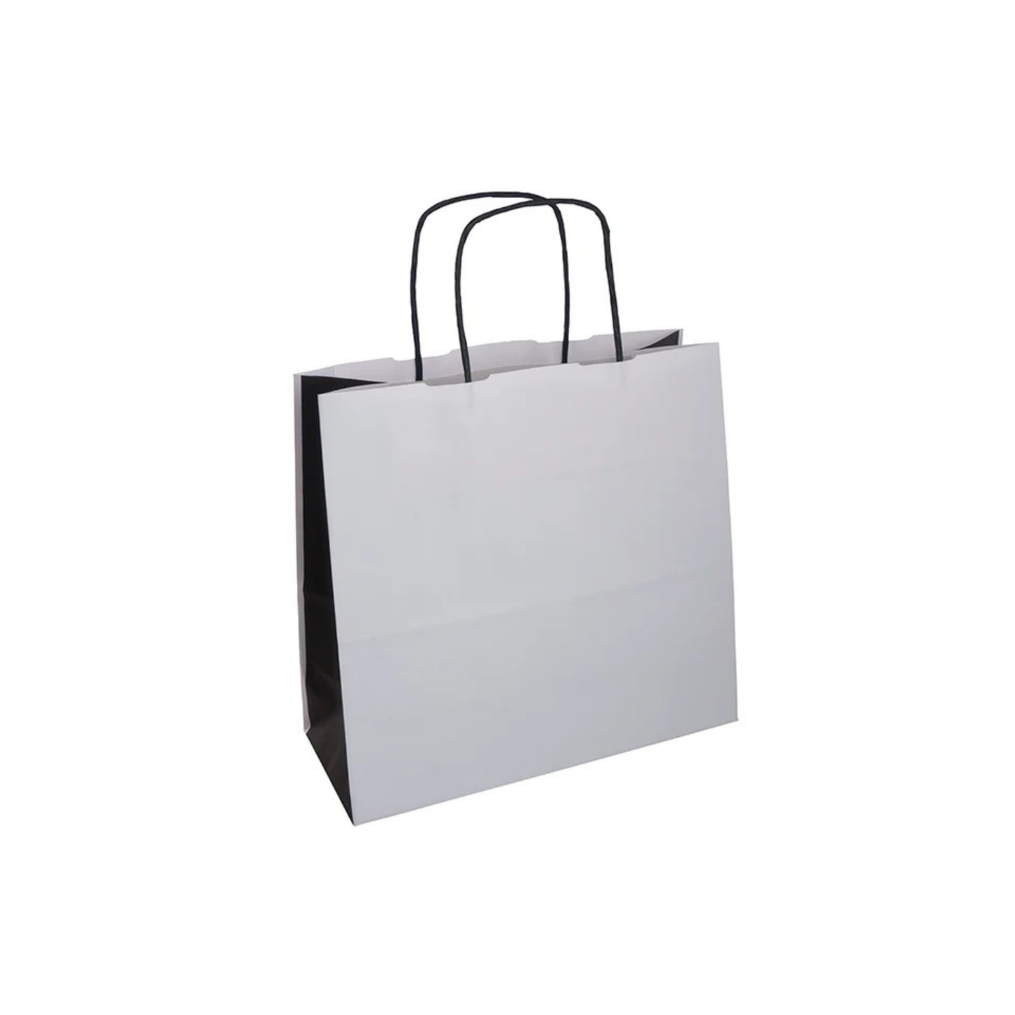 Bicolor Collection White in carta Kraft bianco maniglia ritorta