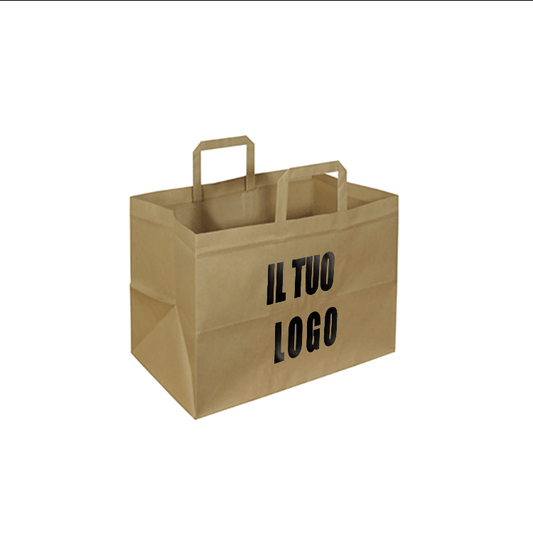 Take Away in carta kraft manico piattina