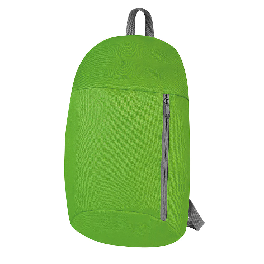 Zaino in poliestere con spallacci e retro imbottiti in colori brillanti e a fantasia militare