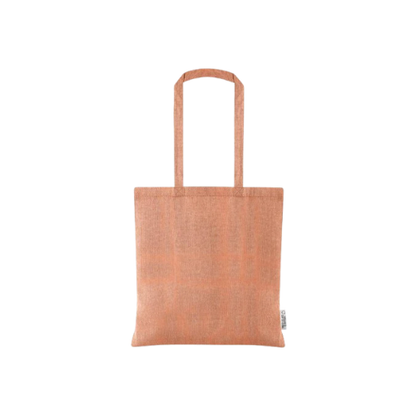 Borsa shopping in cotone riciclato, manico lungo e rifiniture cucite - Annie (Manca prezzo)