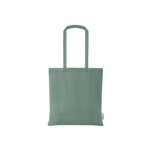 Borsa shopping in cotone riciclato, manico lungo e rifiniture cucite - Annie (Manca prezzo)