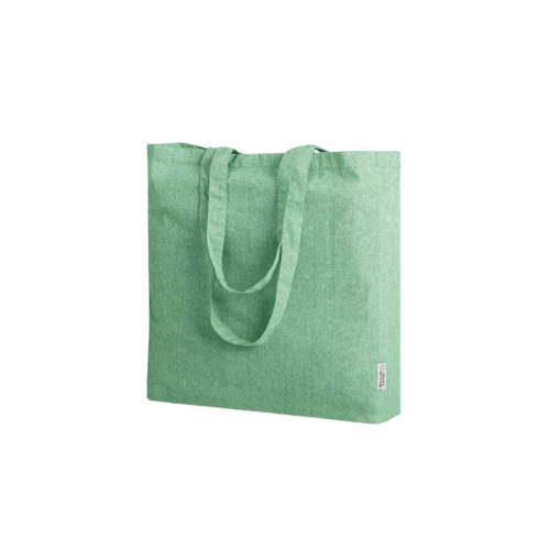 Borsa shopping in cotone riciclato, manico lungo con soffietto - Andy