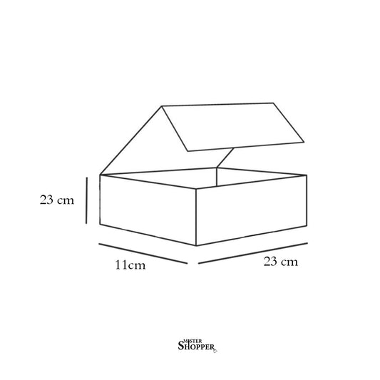Box con manici in raso F.to 23*11*23 cm