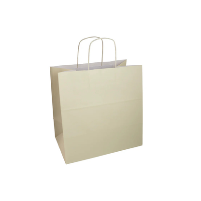 Take Away Color in carta kraft bianco maniglia ritorta