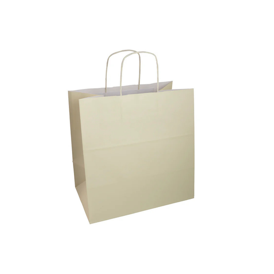 Take Away Color in carta kraft bianco maniglia ritorta