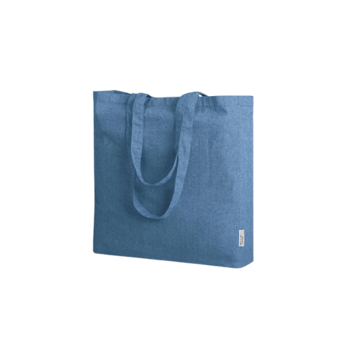 Borsa shopping in cotone riciclato, manico lungo con soffietto - Andy