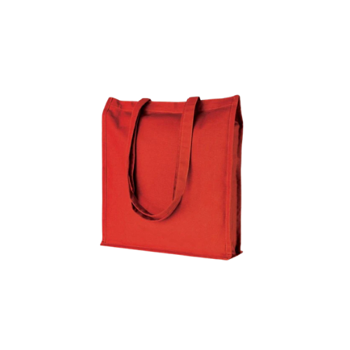 Borsa shopping in cotone con manici lunghi e rifiniture cucite - Menfi (Manca il prezzo)