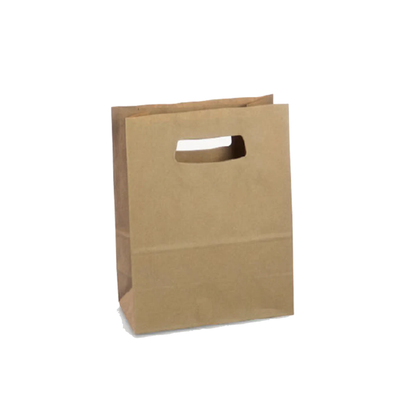 Easy in carta Kraft bianco manico fustellato