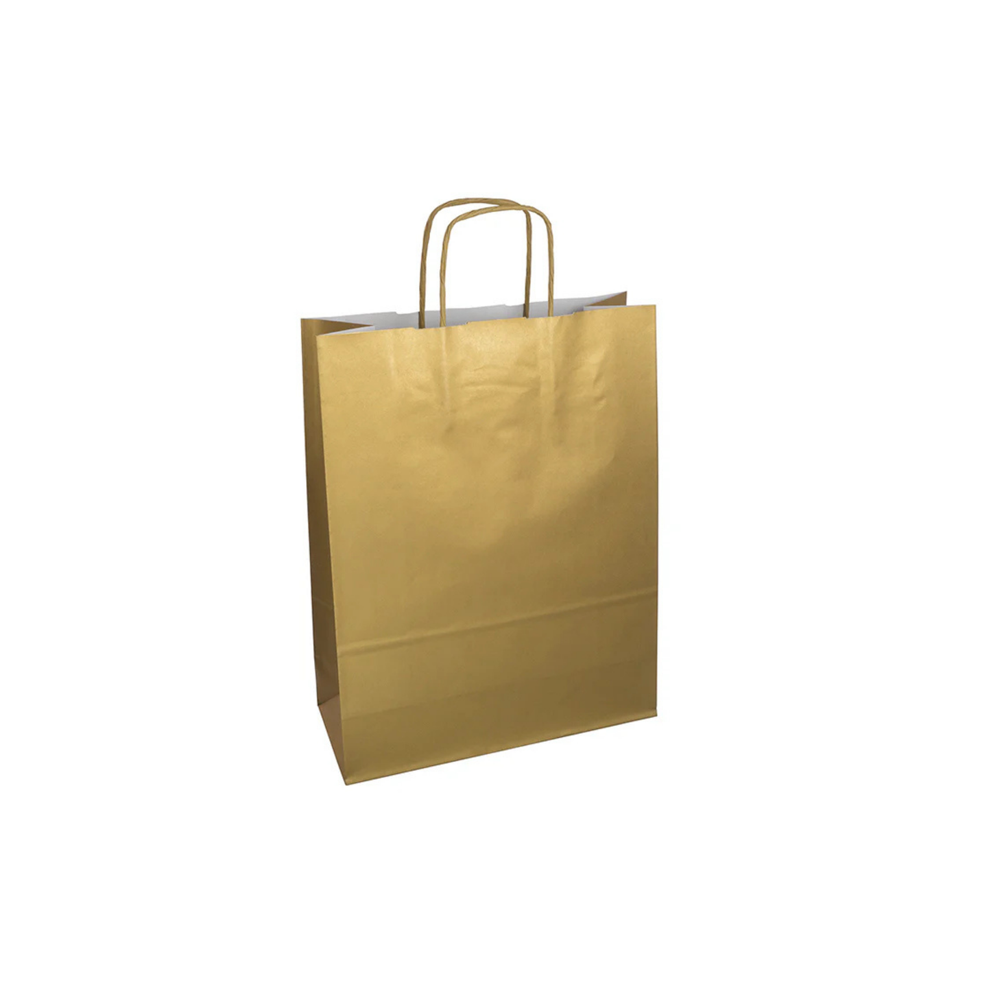 Premium in carta Kraft bianco maniglia ritorta