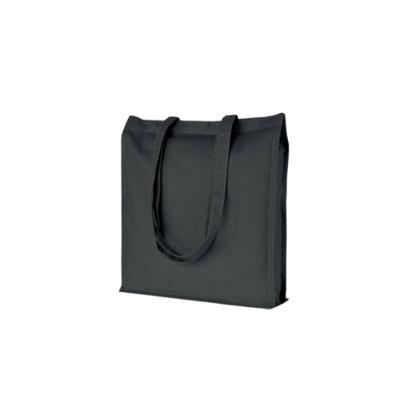 Borsa shopping in cotone con manici lunghi e rifiniture cucite - Menfi (Manca il prezzo)
