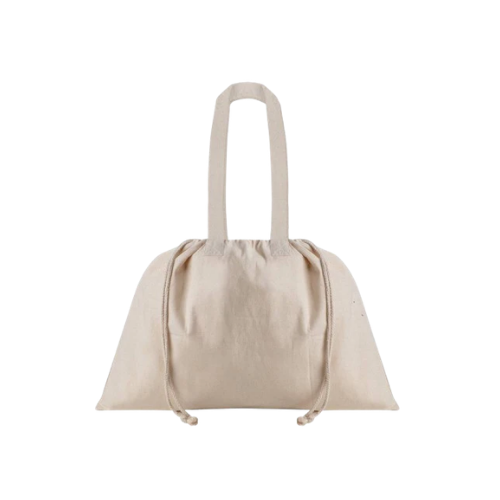 Borsa shopping in cotone, manico lungo e rifiniture cucite - Misty (Manca prezzo)