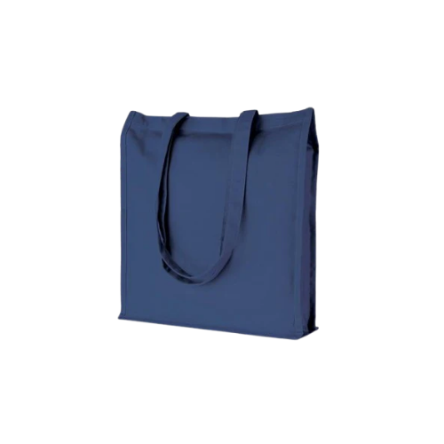 Borsa shopping in cotone con manici lunghi e rifiniture cucite - Menfi (Manca il prezzo)