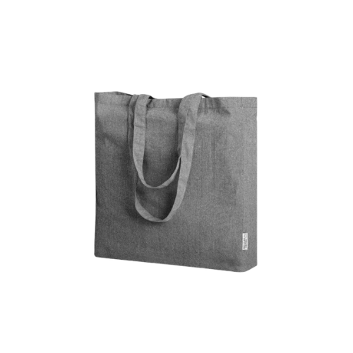 Borsa shopping in cotone riciclato, manico lungo con soffietto - Andy