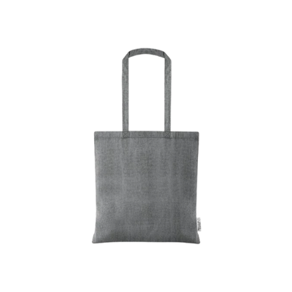 Borsa shopping in cotone riciclato, manico lungo e rifiniture cucite - Annie (Manca prezzo)