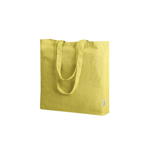 Borsa shopping in cotone riciclato, manico lungo con soffietto - Andy