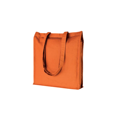 Borsa shopping in cotone con manici lunghi e rifiniture cucite - Menfi (Manca il prezzo)