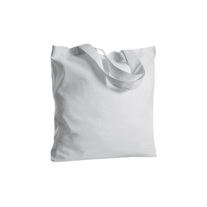 Borsa shopping in 100% cotone organico, manico lungo, rifiniture cucite - Grace