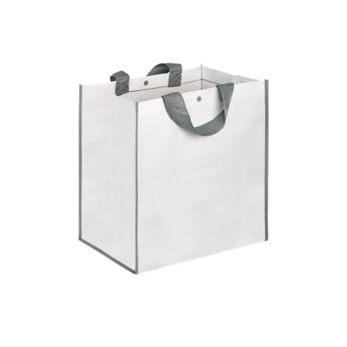 Borsa shopping in polipropilene riciclato, manici corti con soffietto - Ares