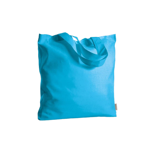 Borsa shopping in 100% cotone organico, manico lungo, rifiniture cucite - Grace