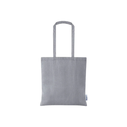 Borsa shopping in cotone riciclato, manico lungo e rifiniture cucite - Annie (Manca prezzo)