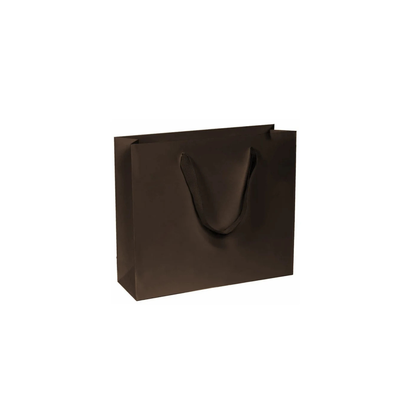 Chic in carta kraft con manico fettuccia e risvolto interno