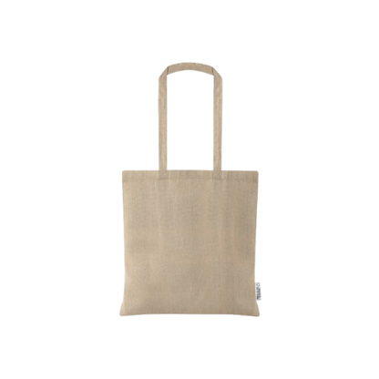 Borsa shopping in cotone riciclato, manico lungo e rifiniture cucite - Annie (Manca prezzo)