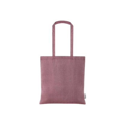 Borsa shopping in cotone riciclato, manico lungo e rifiniture cucite - Annie (Manca prezzo)