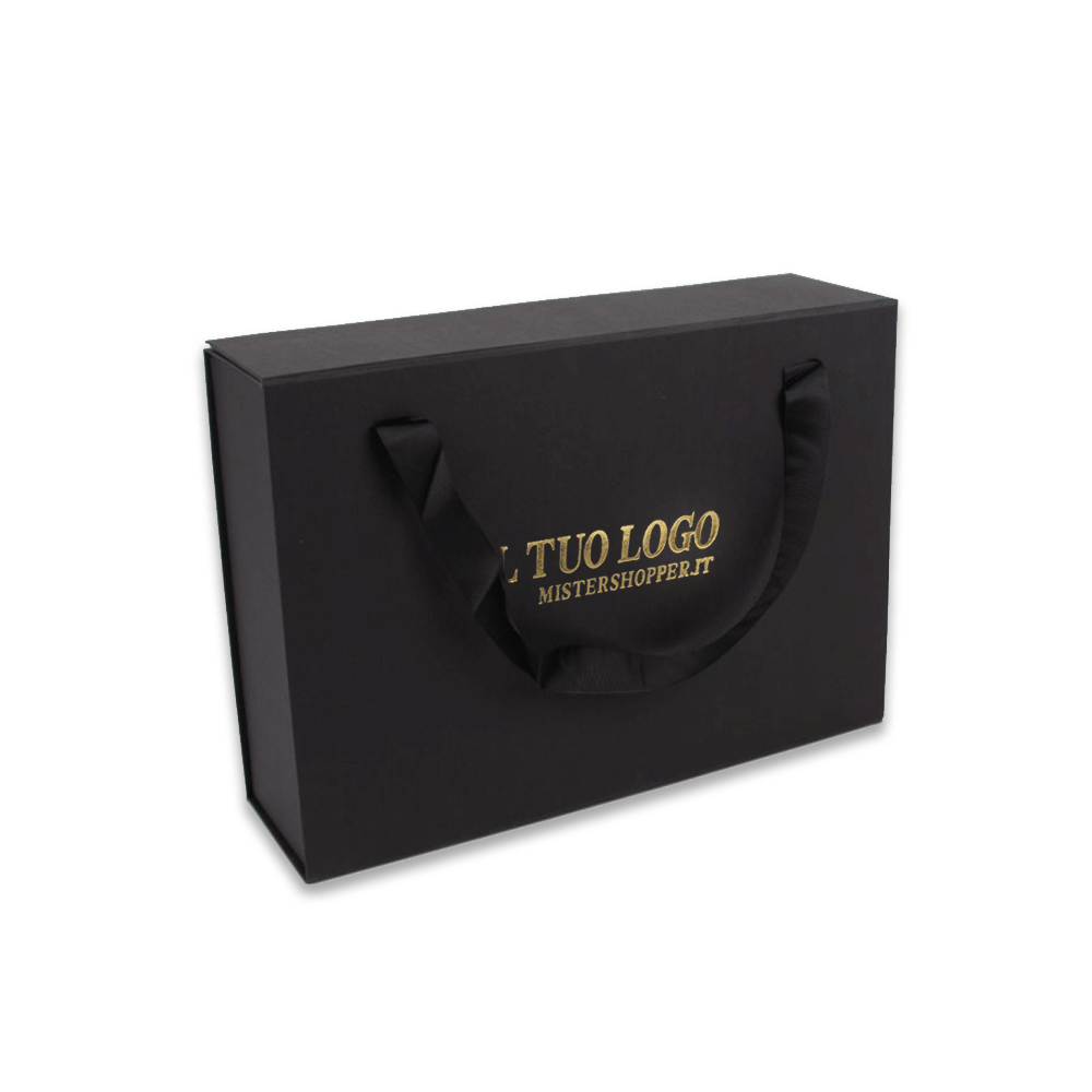 Box con manici in raso F.to 35*10*25 cm