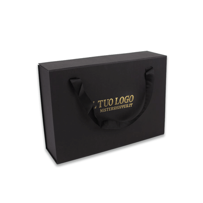 Box con manici in raso F.to 35*10*25 cm