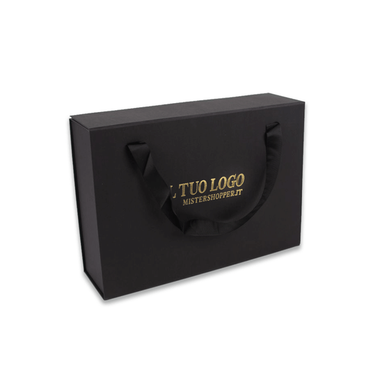 Box con manici in raso F.to 35*10*25 cm