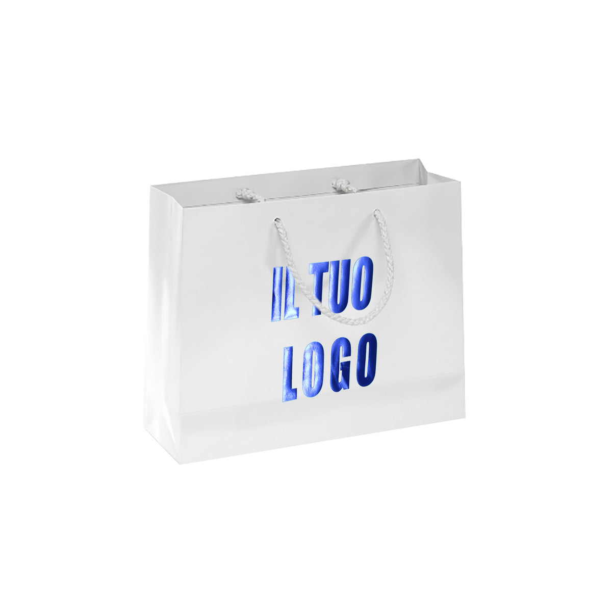 Lux Matt in carta plastificata con manico cordino