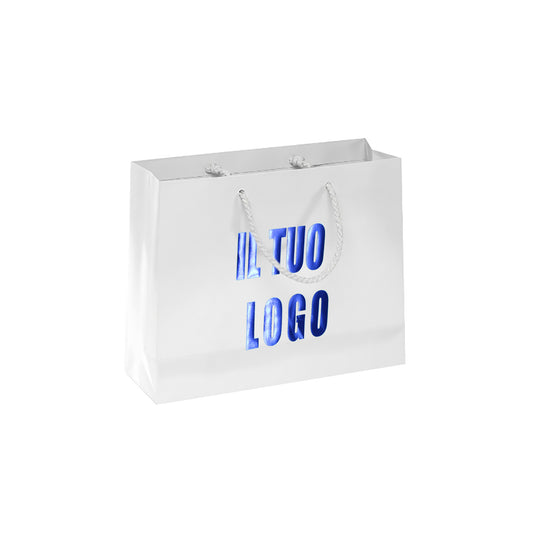 Lux Matt in carta plastificata con manico cordino