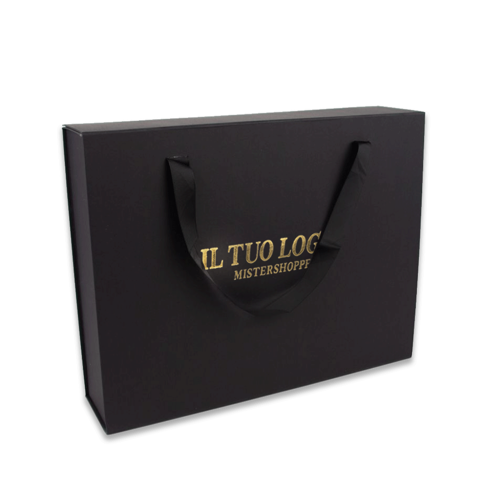 Box con manici in raso F.to 42,5x9,7x33,3 cm