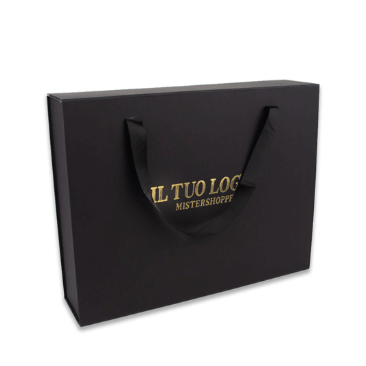 Box con manici in raso F.to 42,5x9,7x33,3 cm