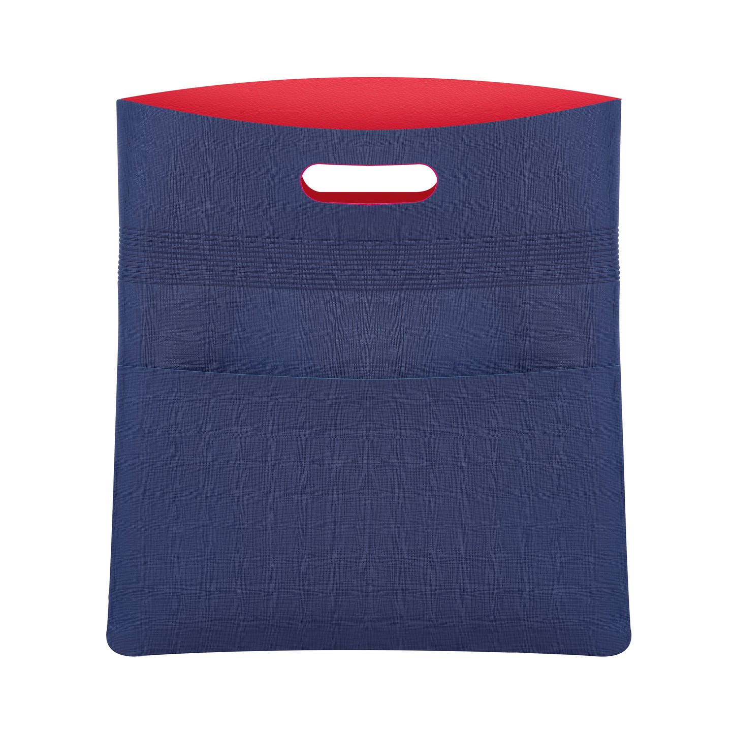 Cartellina portadocumenti realizzata in poliuretano, con manico integrato, 2 tasche interne e 2 tasche esterne