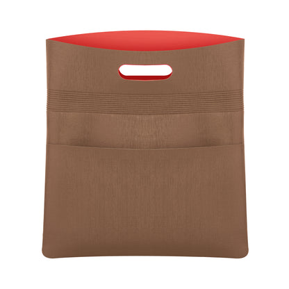 Cartellina portadocumenti realizzata in poliuretano, con manico integrato, 2 tasche interne e 2 tasche esterne