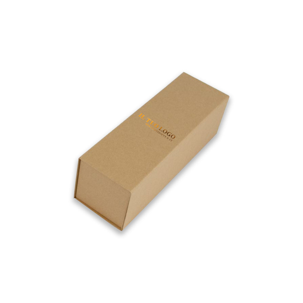 Box Chiusura Magnetica - Carta Kraft F.to 33x10x10 cm (1 bottiglia)