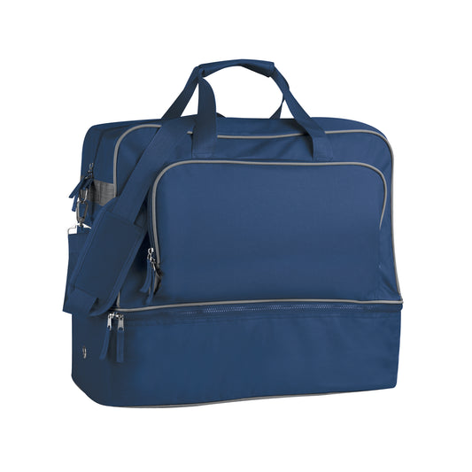Borsa palestra personalizzabile in poliestere 600D, vano scarpiera con pareti rigide pieghevoli