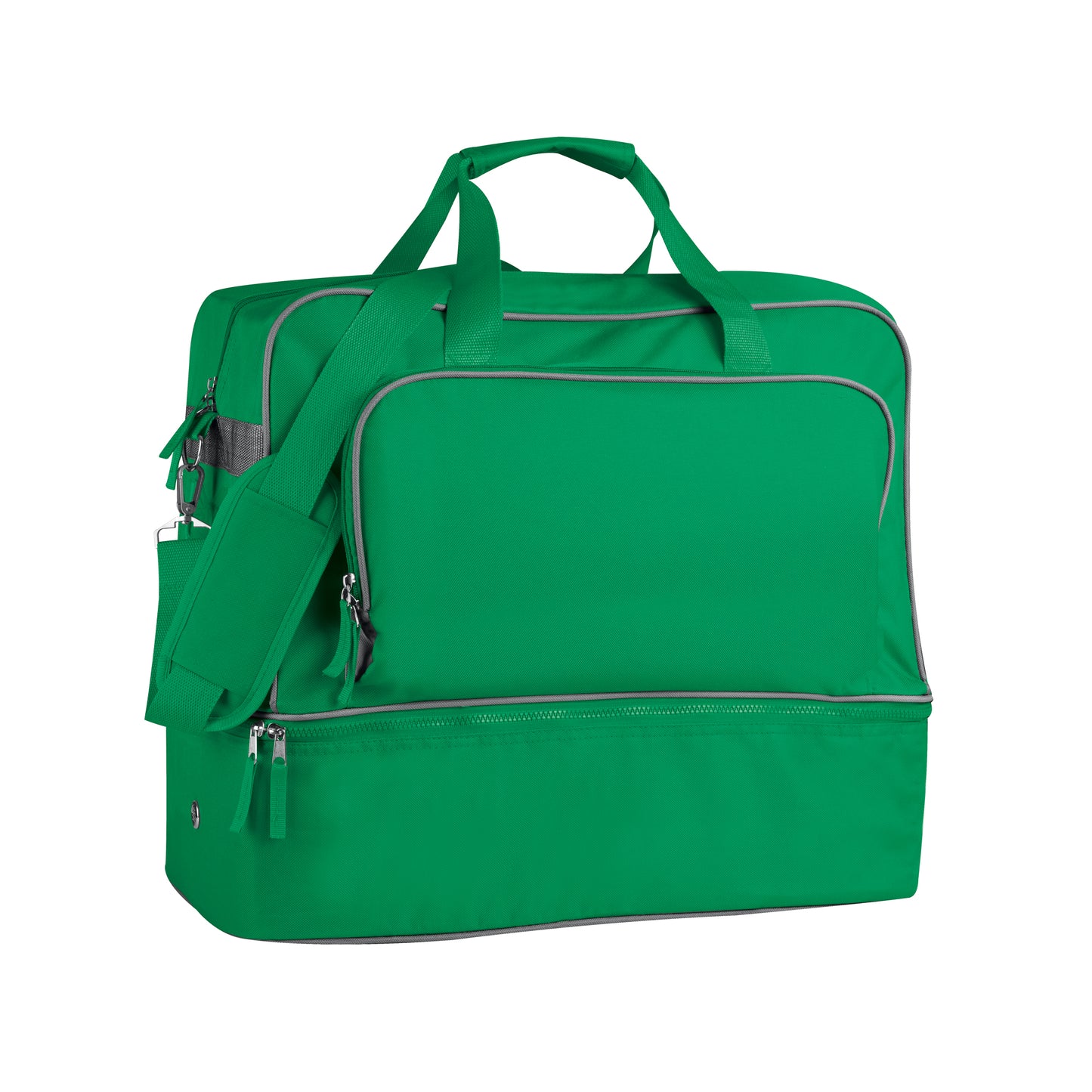 Borsa palestra personalizzabile in poliestere 600D, vano scarpiera con pareti rigide pieghevoli